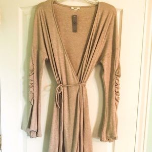 NWT Cardigan with Ruched Sleeve